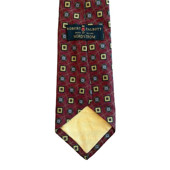 Mens Robert Talbott by Nordstrom Maroon Tie - Picture 5 of 7